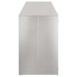 Wheelie Bin Storage for 6 Bins Silver 408 x 77.5 x 115.5 cm 3394792