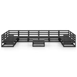 11 Piece Garden Lounge Set Solid Pinewood 3076278