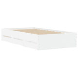 Bed Frame with Drawers without Mattress White 90x200 cm 3207294