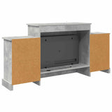 Electric Fireplace Concrete 140 x 30 x 67 cm Engineered wood 8021146