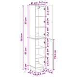 Cabinet Set 2 pcs Old Wood 34.5 x 33 x 90 cm Engineered Wood 3416374