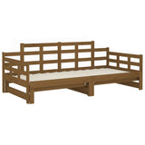 Pull-out Day Bed without Mattress Honey Brown 2x cm 820355