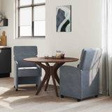 Dining Chairs with Wheels 2 pcs Dark grey 58 x 65 x 98 cm 42017876