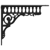 Wall Shelf Brackets 12 pcs Black 27.5 x 23 x 4 cm Steel 42038806