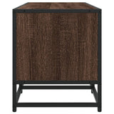 TV Cabinet Brown Oak 100x35x41 cm Engineered Wood and Metal 848838