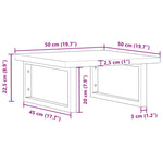 ZNTS Basin Shelf Wall Mounted Steel and Solid Wood Oak 3302380