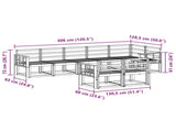 Outdoor Sofa Set 8 pcs Natural Solid Acacia Wood 3366577