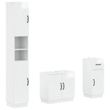 3 Piece Bathroom Cabinet Set HOORN Engineered Wood 3417877