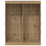 LED Sideboard Artisan Oak 81 x 37 x 100 cm Engineered Wood 863049