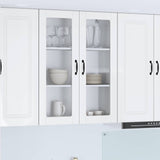 Wall Glass Cabinet PORTO High Gloss White 80 x 31 x 100 cm 885509