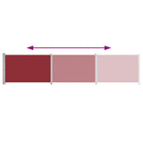 Patio Retractable Side Awning 140x600 cm Red 313372