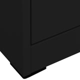 ZNTS Filing Cabinet Black 90x46x164 cm Steel 336300