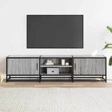 TV Cabinet Grey Sonoma 160x35x41 cm Engineered Wood and Metal 848847