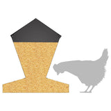 Chicken Feeder Black 40 x 40 x 45 cm Cold-Rolled Steel 874678