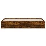 Bed Frame with Drawers without Mattress Smoked Oak 180x200 cm Super King 3207256