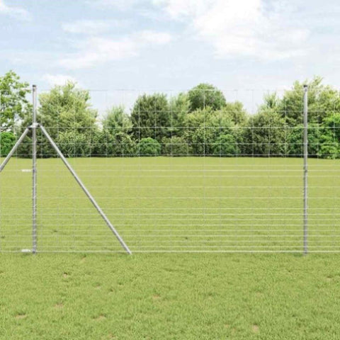 Field Fence Silver 25 x 1.5 m Galvanised steel 42005821
