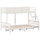 Bunk Bed without Mattress 90x200/120x200 cm White Solid Wood 3207186