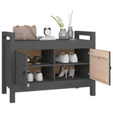 Hall Bench Grey 80x40x60 cm Solid Wood Pine 821781