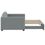 Daybed with Trundle without Mattress Light Grey 90x190 cm Single 3197257