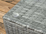 3 Pieces PE Rattan Garden Furniture Set 10 cm Thick Cushions, 4 Seater Garden Corner Sofa Set T3398P318809