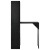 Bar Table with Cabinet Black 115x59x200 cm 280228