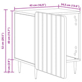 Bedside Cabinet Sonoma Oak 43 x 34.5 x 52 cm Engineered Wood 894339
