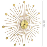 Wall Clock Metal 70 cm Golden 283862