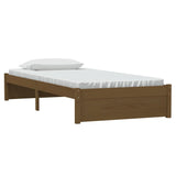Bed Frame without Mattress Honey Brown Solid Wood 90x200 cm 814937