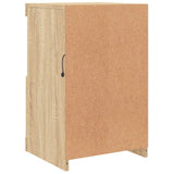 Side Cabinet with LED Lights Sonoma Oak Engineered Wood 836634