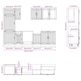 8 Piece Kitchen Cabinet Set Kalmar Old Wood Engineered Wood 3314809