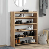 Shoe Rack Artisan Oak 80x25x100 cm Engineered Wood 859904