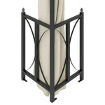 Gazebo with Sidewalls&Double Roofs 3x4 m Cream 318543