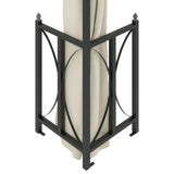 Gazebo with Sidewalls&Double Roofs 3x4 m Cream 318543