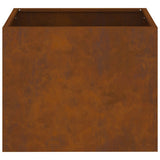 Garden Planter Weathering Steel 50 x 32 x 40 cm 876356
