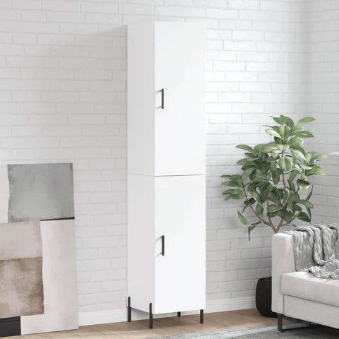Highboard White 34.5x34x180 cm Engineered Wood 3198793