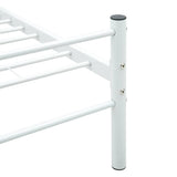Bed Frame without Mattress with Headboard White 160x200cm Metal 284696