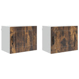 Wall Cabinet PORTO 2 pcs Smoked Oak 50 x 31 x 40 cm 885256