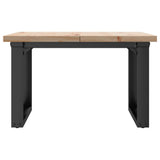 Coffee Table O-Frame 70x70x40.5 cm Solid Wood Pine and Steel 3282727