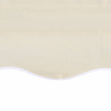 Awning Top Sunshade Canvas Cream 6 x 3 m 141015