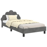 Children's Bed Frame with Headboard Dark Grey 90 x 200 cm 42011163