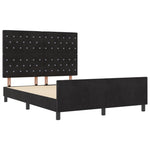 ZNTS Bed Frame Black 140x190 cm Velvet 3344875
