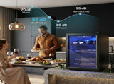 16 Bottle Wine Cooler, 48 Litre Capacity, 4-16&degC Tabletop Counter Drinks Wine Fridge with Glass T3398P617046