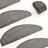 Carpet Stair Treads 15 pcs Anthracite 65x21x4 cm 149911