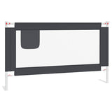 Toddler Safety Bed Rail Dark Grey 140x25 cm Fabric 10228
