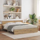Bed Frame Artisan Oak 203 x 185 x 70 cm Engineered Wood 3378500