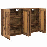 Wall-mounted Cabinet 2 pcs Old Wood 69.5 x 34 x 90 cm 3415556