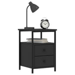 ZNTS Bedside Cabinets 2 pcs Black 34x35.5x50 cm Engineered Wood 826014