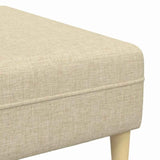 Fabric Sofa with Cushion 3 pcs Cream 208 cm Fabric 3335168