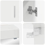 Bathroom Furniture Set TULUM 3 pcs High Gloss White 3398028