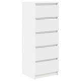 Sideboard with Drawers White 37.5x35x99 cm Engineered Wood 861760